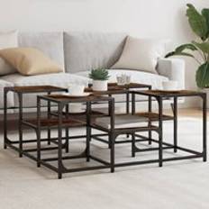 Furniture Berkfield Home Smoked Oak 91 x 91 x 40 cm Coffee Table