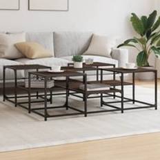 Furniture Berkfield Home Brown Oak 121 x 121 x 40 cm Coffee Table