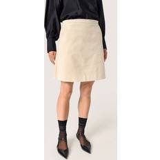 Dam - Sammet Kjolar Soaked in Luxury Slhelle Aline Skirt - Beige