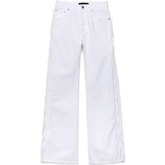 Purple Brand Cut-Out Wide-Leg Jeans - White