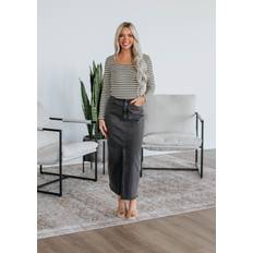 Joy Joy Denim Skirt - Charcoal
