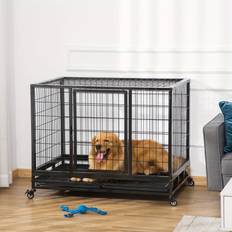 Pets Temu Heavy Duty Metal Dog Crate Pet Cage 43"