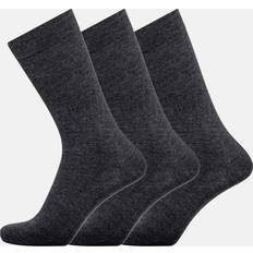 Egtved Bambusviskose Socken 3-Pack - Dunkelgrau Melange