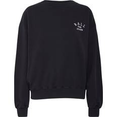 Crewneck Sweatshirt med Broderad Logotyp - Svart