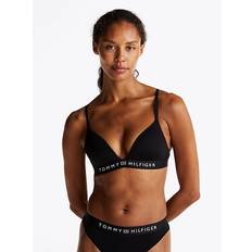 Tommy Hilfiger Logo Padded Triangle Bra - Black