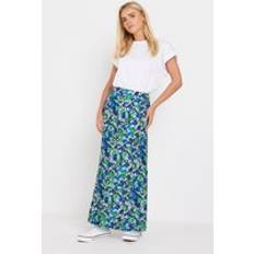 Florals Skirts M&Co Petite Ditsy Floral Print Maxi Skirt - Blue