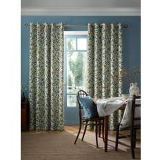 Bird Pomegranate Pair Blackout Lined Eyelet Curtains