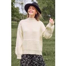 Cupshe Mockneck Long Sleeve Jumper - Apricot