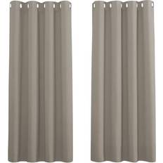 PONY DANCE Thermal Bedroom Curtains Soundproof Eyelet Top