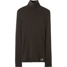Burberry Jumpers Burberry Equestrian Knight Wool-Blend Roll Neck Jumper - Green