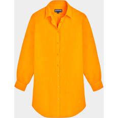 Homme - Lin Robes Vilebrequin Solid Linen Shirt Dress - Orange