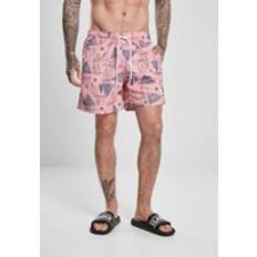 Rosa Trajes de baño Urban Classics Swim Shorts Pattern - Rose