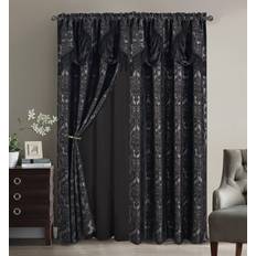 Curtains & Accessories Sapphire Home Scarlet Jacquard Window Drape Curtain Set