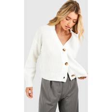 Desigual Tops Desigual Women's Chunky Knit Cropped Cardigan - White