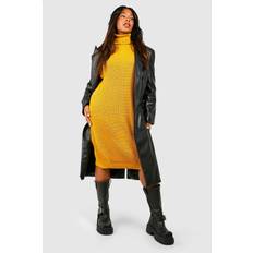 Dame - Pink - Polotrøjer Sweatere Diesel Plus Turtleneck Sweater Dress - Yellow