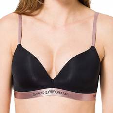 Armani Women Clothing Armani Iconic Microfiber Padded Triangle Bra - Black