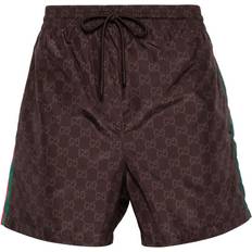 Gucci Swimwear Gucci GG Supreme-Print Swim Shorts - Brown