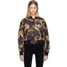 Gold - Leather Jackets Versace Jeans Couture Chromo Bomber Jacket - Black/Gold