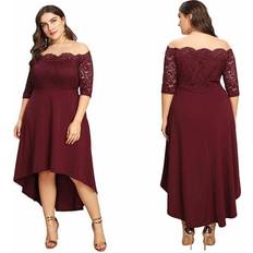 Aquarius Flo Midi Party Dress - Wine