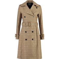 Versace Women Coats Versace Cotton Blend Trench Coat - Beige