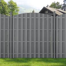 Vallas rebaja WPC Gartenzaun 747 x 165-185 cm Rund