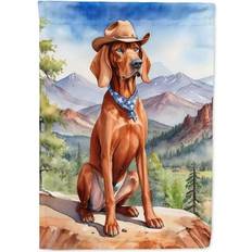 Carolines Treasures Redbone Coonhound Cowboy Welcome Garden Flag 15.5 x 11.25 in