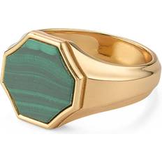 Gold Plated - Unisex Rings Modern Mosaic Ring Green