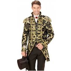 Horror-Shop Gold Schwarzer Militärfrack für Fasching
