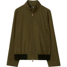 Burberry Green Jackets Burberry Zip-Up Bomber Jacket - Green