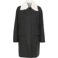 Viscose Coats Thom Browne Bal Collar Wool Felt Coat - Grey