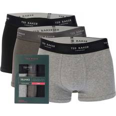 Ted Baker Men's Underwear Ted Baker Cotton Trunks 3 Pack - Grey/Black