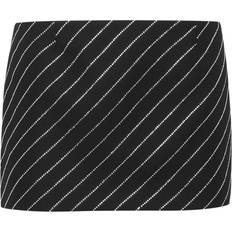 Philipp Plein Skirts Philipp Plein Cady Crystal Embellished Pinstripe Miniskirt - Black