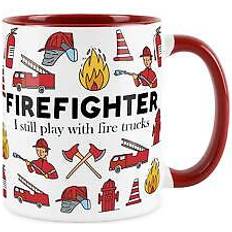 Home Firefighter Red Ceramic Mug Cup & Mug