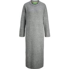 Strikkede kjoler JJXX Jxoline Diverse Dress Knit - Grey Melange/Pale Green