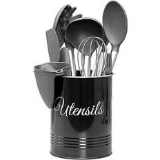 Innoteck Black Pot and 12pc Set Utensil Holder