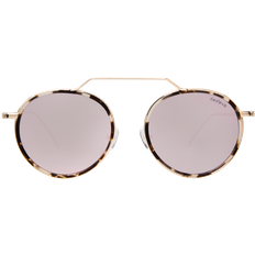 Wynwood Ace Sunglasses - White Tortoise/Gold/Bright Rose Flat Mirror