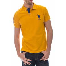 BOSS Slim Fit Pique Mesh Polo Shirt - Marigold Yellow