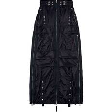 Diesel Polyamid Kjolar Diesel Pantalon Cargo En Coton Bio Délavé - Noir