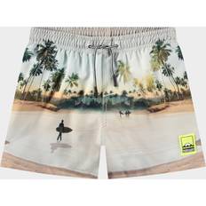 Badebukser Molo Niko Surf-Print Swim Shorts - Island Surf