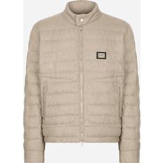 Dolce & Gabbana Beige Jackets Dolce & Gabbana Quilted Cashmere Jacket Beige