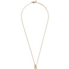 Mini Square Birthstone Necklace - Gold