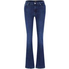 Cashmere - Women Jeans 7 For All Mankind Bootcut Jeans Mid Waist - Dark Blue