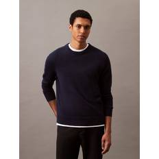 Calvin Klein Men Sweaters Calvin Klein Classic Cashmere Crewneck Sweater - Blue