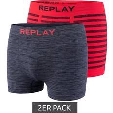 Replay Underkläder på rea Replay Retro Boxershorts - Grau/Rot
