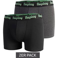 Replay Underkläder på rea Replay Retro Boxershorts - Schwarz/Grau