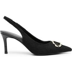 Twinset Oval T-Logo Slingback Pumps - Black