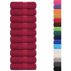 Rojo Toallas de baño Seiftücher Bordeauxrot 30x30 cm Set of 10 Badezimmerhandtuch Rot (30x30cm)