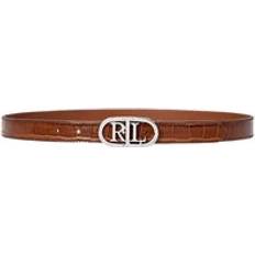 Ralph Lauren Embossed Reversible Belt with Logo - Brown