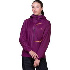 Ronhill Clothing Ronhill Crinkled Leather Cropped Moto Jacket - Purple