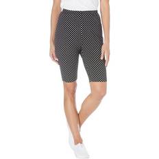 Woman Within Shorts Woman Within Plus Size Stretch Cotton Bike Short - Black Dot